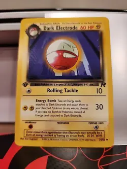 Dark Electrode 1st Edition 34/82 Team Rocket Vintage Non-Holo Pokemon Card TCG - Image 2