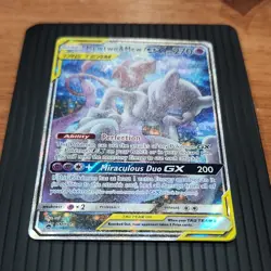 Pokemon Mewtwo & Mew GX SM191 TAG TEAM Promo Holo Card English - Image 3