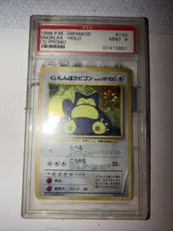 1998 Pokemon Snorlax CD Promo TCG Card Holo No.143 PSA Mint 9 Japanese Rare - Image 1