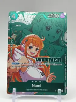 One Piece Nami P-102 Promo Winner Card - Image 1