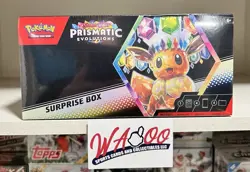 Pokemon Scarlet & Violet Prismatic Evolutions Factory Sealed Surprise Card Box - Image 1