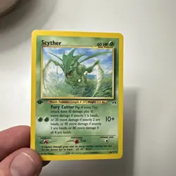 Scyther 26/64 Jungle 1st Edition Non-Holo Rare Pokemon Card NM - Image 1