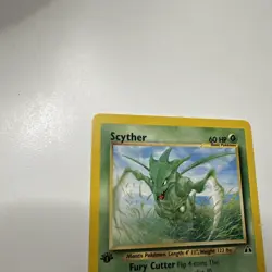 Scyther 26/64 Jungle 1st Edition Non-Holo Rare Pokemon Card NM - Image 5