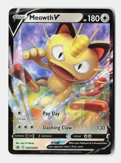 Meowth V Promo SWSH: Sword & Shield Promo Cards SWSH004 NM - Image 1