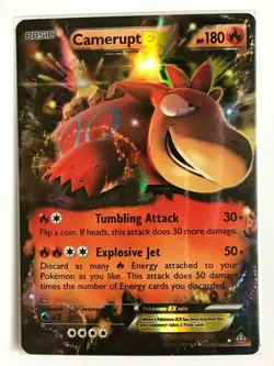 Camerupt EX ULTRA RARE 29/160 XY Primal Clash Pokemon card TCG NM HOLO - Image 1