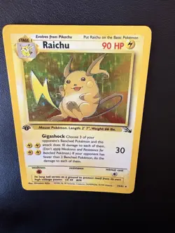 1st Edition Raichu Holo - Fossil Edition - 14/62 - Scratches on Card - Image 2