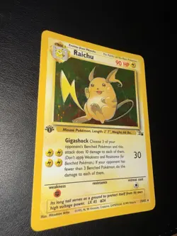 1st Edition Raichu Holo - Fossil Edition - 14/62 - Scratches on Card - Image 4