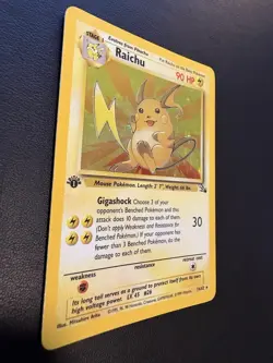 1st Edition Raichu Holo - Fossil Edition - 14/62 - Scratches on Card - Image 5