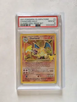 PSA 10 Charizard Celebrations Classic 4/102 Holo Base Set Pokemon Card 2021 - Image 1