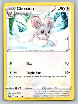 Cinccino #125/172 SWSH09: Brilliant Stars Uncommon - Pokemon Cards F53 - Image 1