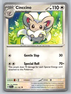 Cinccino #137/162 SV05: Temporal Forces Uncommon - Pokemon Cards F53 - Image 1