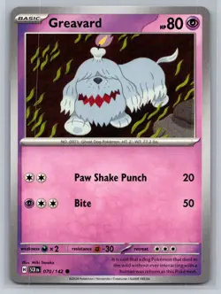 Greavard #070/142 Stellar Crown Common - Pokemon Cards D76 - Image 1