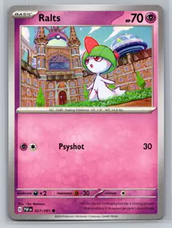Ralts #027/091 SV: Paldean Fates Common - Pokemon Cards D77 - Image 1