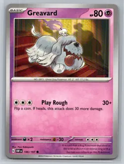 Greavard #100/197 SV03: Obsidian Flames Common - Pokemon Cards D76 - Image 1