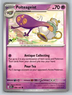 Polteageist #098/197 SV03: Obsidian Flames Uncommon - Pokemon Cards D77 - Image 1