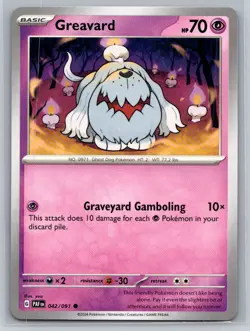 Greavard #042/091 SV: Paldean Fates Common - Pokemon Cards D76 - Image 1