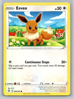 Eevee #205/264 SWSH08: Fusion Strike Common - Pokemon Cards F54 - Image 1