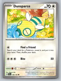 Dunsparce #156/193 SV02: Paldea Evolved Common - Pokemon Cards F53 - Image 1