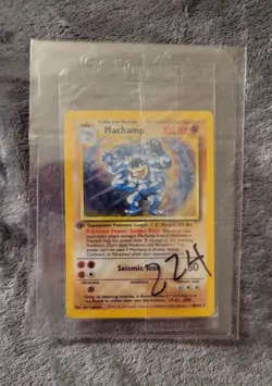 1st edition machamp holo sealed pokemon card TCG WOTC - Image 1