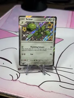 Scizor Shiny Paldean Fates 191/091 Holo Pokemon Card TCG - Image 1