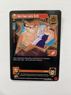 Red Foot Lock Drill Dragonball GT CCG TCG Promo Card LP Score - Image 1