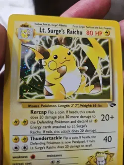 Pokemon Card Lt Surge's Raichu 11/132 Gym Challenge Set Holo Rare NM/MT - Image 2