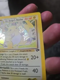 Pokemon Card Lt Surge's Raichu 11/132 Gym Challenge Set Holo Rare NM/MT - Image 3