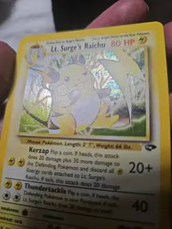 Pokemon Card Lt Surge's Raichu 11/132 Gym Challenge Set Holo Rare NM/MT - Image 4