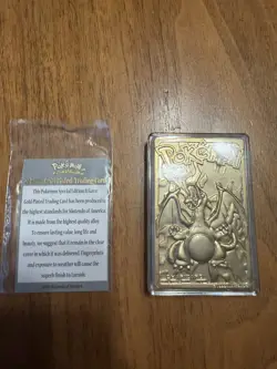 Pokemon 23K Gold Plated Charizard Burger King Trading Card 1999 - Opened - Image 3