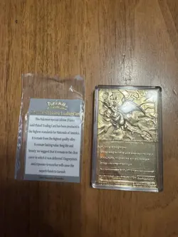 Pokemon 23K Gold Plated Charizard Burger King Trading Card 1999 - Opened - Image 4