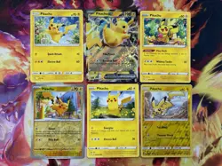 6x Pikachu Card Lot Pokemon TCG - Image 1