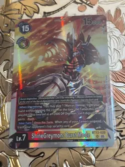 Digimon Card Game ShineGreymon: Burst Mode (Reprint) Digimon Generation BT13-020 - Image 1