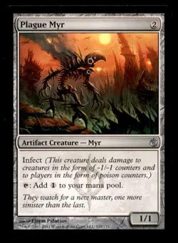 MTG Plague Myr LP Light Play Mirrodin Besieged [1756] - Image 1