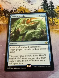 MTG- River's Rebuke - Foundations -NM -Near Mint #595 - Image 1