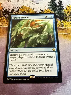 MTG- River's Rebuke - Foundations -NM -Near Mint #595 - Image 5