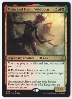 Mina and Denn, Wildborn R Commander: Zendikar Rising 94 NM - Image 1