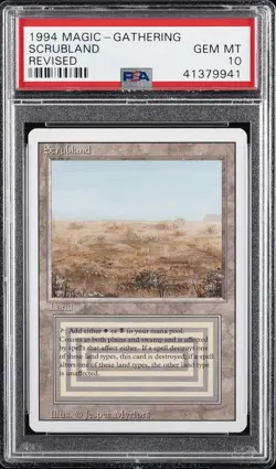 1994 MTG REVISED ED SCRUBLAND PSA 10 - Image 1