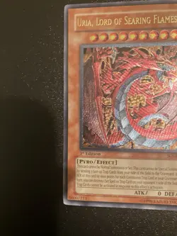 G1N Yugioh Uria Lord of Searing Flames SOIEN001 Ultimate Rare 1st Edition NM - Image 1