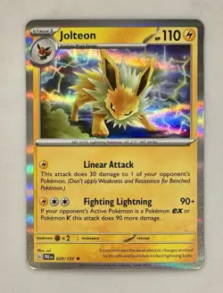 Jolteon Holo Rare 029/131 Prismatic Evolutions English Pokemon - NM/Mint - Image 1