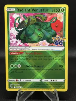 Pokemon Radiant Venusaur 004/078 Pokemon GO Holo NM - Image 1