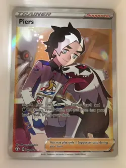 Piers 069/072 Full Art Trainer Pokemon Card Shining Fates - Image 1