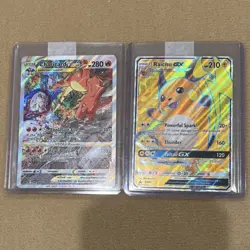 Pokemon Charizard VSTAR & Raichu GX Full Art Holo Card Lot - 2 Cards - Image 1