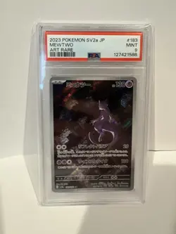 Pokemon Mewtwo Art Rare Holo SV2a 151 183/165 Japanese PSA 9 2023 - Image 1