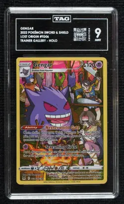 Full Art - Gengar Pokemon Sword & Shield Lost Origin Trainer Gallery TAG 9 MINT - Image 1