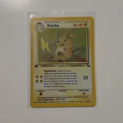 1999 Pokemon Fossil 1st Edition Raichu Holo NEAR MINT - Image 1