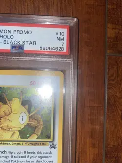 Pokemon Promo Meowth Holo Game Boy Black Star 2002 PSA 7 NM - Image 4