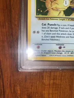 Pokemon Promo Meowth Holo Game Boy Black Star 2002 PSA 7 NM - Image 5