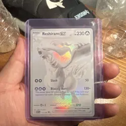 Pokemon Reshiram GX 173/086 SV11W White Flare Holo Black White Rare Dragon GX - Image 1