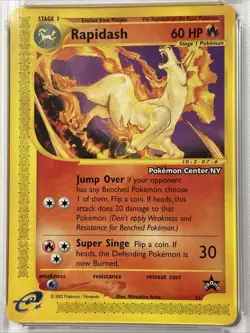 Rapidash #51 WOTC Black Star PROMO "Pokemon Center NY" Stamped PSA 7 NEAR MINT - Image 2