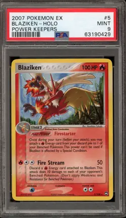 Pokemon Blaziken EX Power Keepers Holo Rare #5 PSA 9 Mint - Image 1